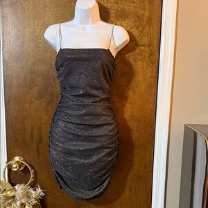 Windsor Black Sparkle Mini Dress